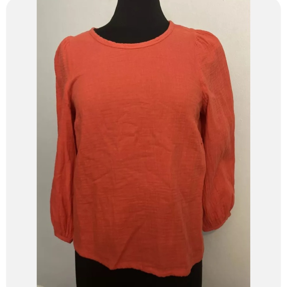 8-27 Universal Thread blouse top shirt orange cotton XS NWT